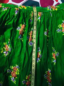 Green Floral Print Fabric