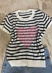 Striped knitted Top &amp; bootcut Jeans Set