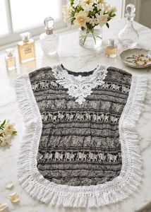Boho Elephant Print Tunic with Fringe✨🥰