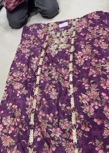 Floral Purple Kurta Set