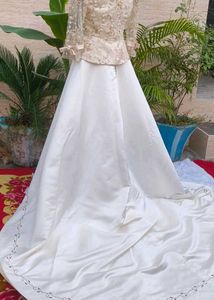 Elegant Embroidered skirt with jacket set