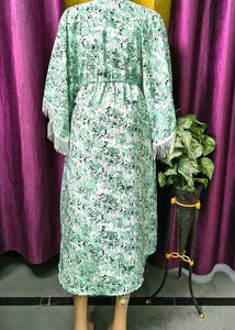 Bohemian Green Floral Kaftan Kurti
