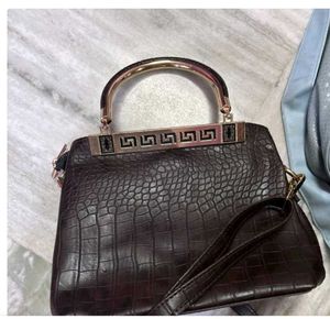 Stylish Croc-Embossed Handbag