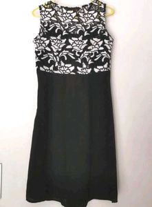 🦨Floral Lace Black&amp;White Dress