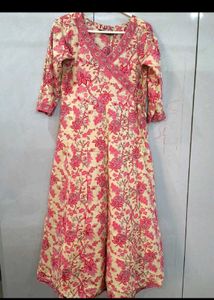 Gulmohar Jaipur Pink Floral Print Kurta
