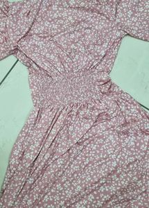 Chic Floral Ruched Midi Dress