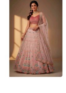 Stunning Pink Embroidered Lehenga Choli