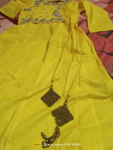 Very Beautiful Turmeric Yellow Colour Kurta 😍😍🫶