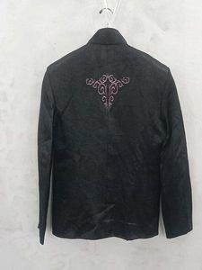 Purple Embellished Blazer