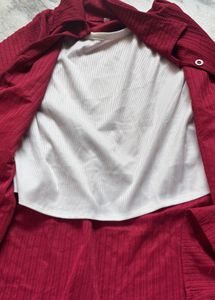 Stylish Red Textured Jacket
