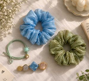 2 PCS Women Scrunchies &amp; Hair accessories Set