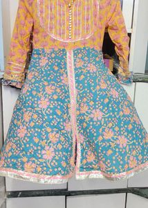 cotton Floral Kurta Set with Palazzo