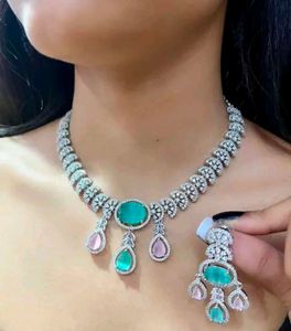 AD American Diamond Necklace Set