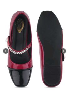 Chic Red &amp; Black Mary Jane Heels