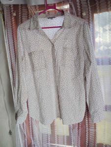 Polka Dot Button-Up Shirt