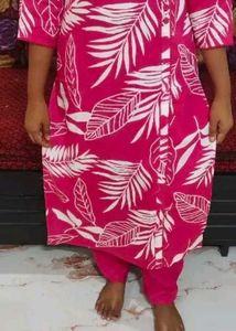 rayon printed kurta set