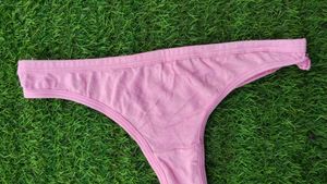 Pink Cotton Thong Panty