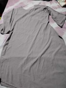 Combo Embellished Grey Kurta with free bangles