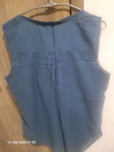 Cecil Blue Sleeveless Top
