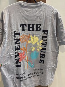 Grey Graphic Print T-Shirt
