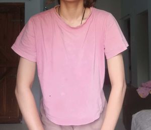 Peach Cropped T-Shirt