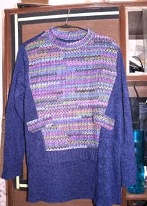 Colorful Knit Pullover Sweater
