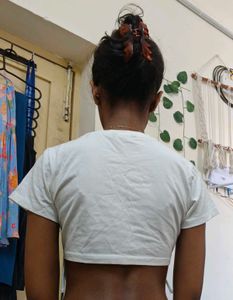 White Cropped T-Shirt