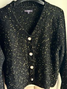 NEW! Black &amp; Gold Cardigan - L / XL