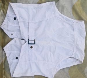Danim Sleeveless Jacket ,white Colour