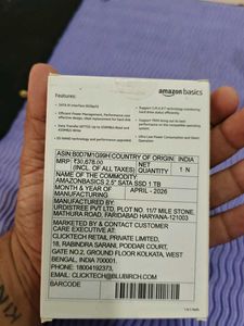 Amazon Basics 1TB SSD
