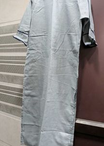Elegant Grey Kurta with Tree Embellishment