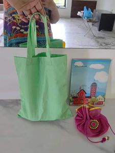 Fidget spinner, badges, hand made tote bag &amp; potli
