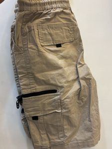 34” Beige Cargo Shorts