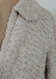 Dorothy Perkins Funnel Neck Faux Fur Textured Coat