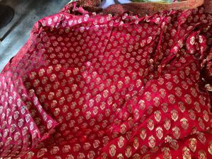 New pure silk zari saree with blouse piece