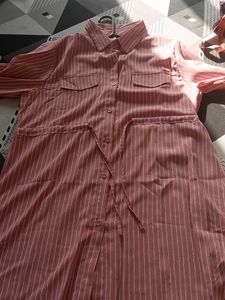 Chic Striped Button-Down Tunic NEW