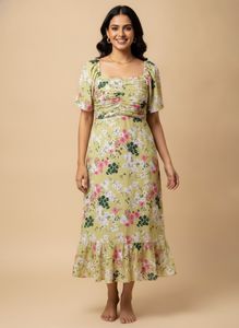 Floral Print Midi Dress