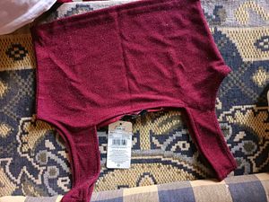 Sparkly Maroon Crop Top