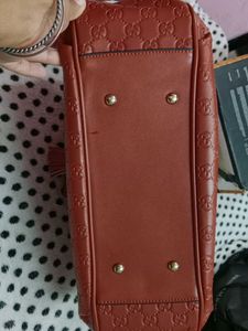 GUCCI GG Logo Leather Shoulder Bag