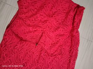 Elegant Red Lace Maxi Dress