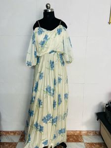 Floral Cold Shoulder Maxi Dress