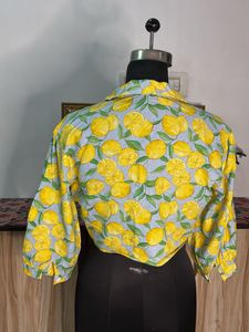 Lemon Print Crop Top