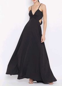 Berrylush Black Cut Out Maxi Dress