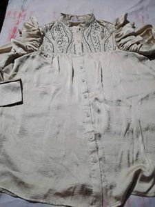 Embellished Beige shirt