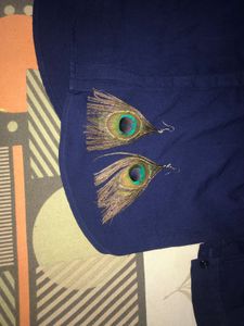blue office top  and earrings  free
