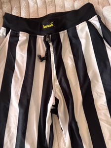 Black and White Striped Pants
