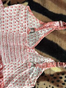 Cute Pink Floral Print Dress
