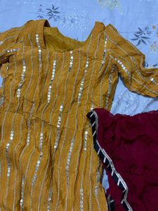 Stunning Yellow Kurta Set with Sequins