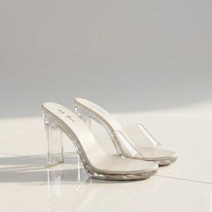 Clear Block Heels