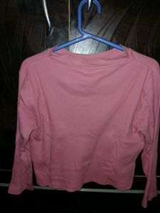pink ribbed crop top